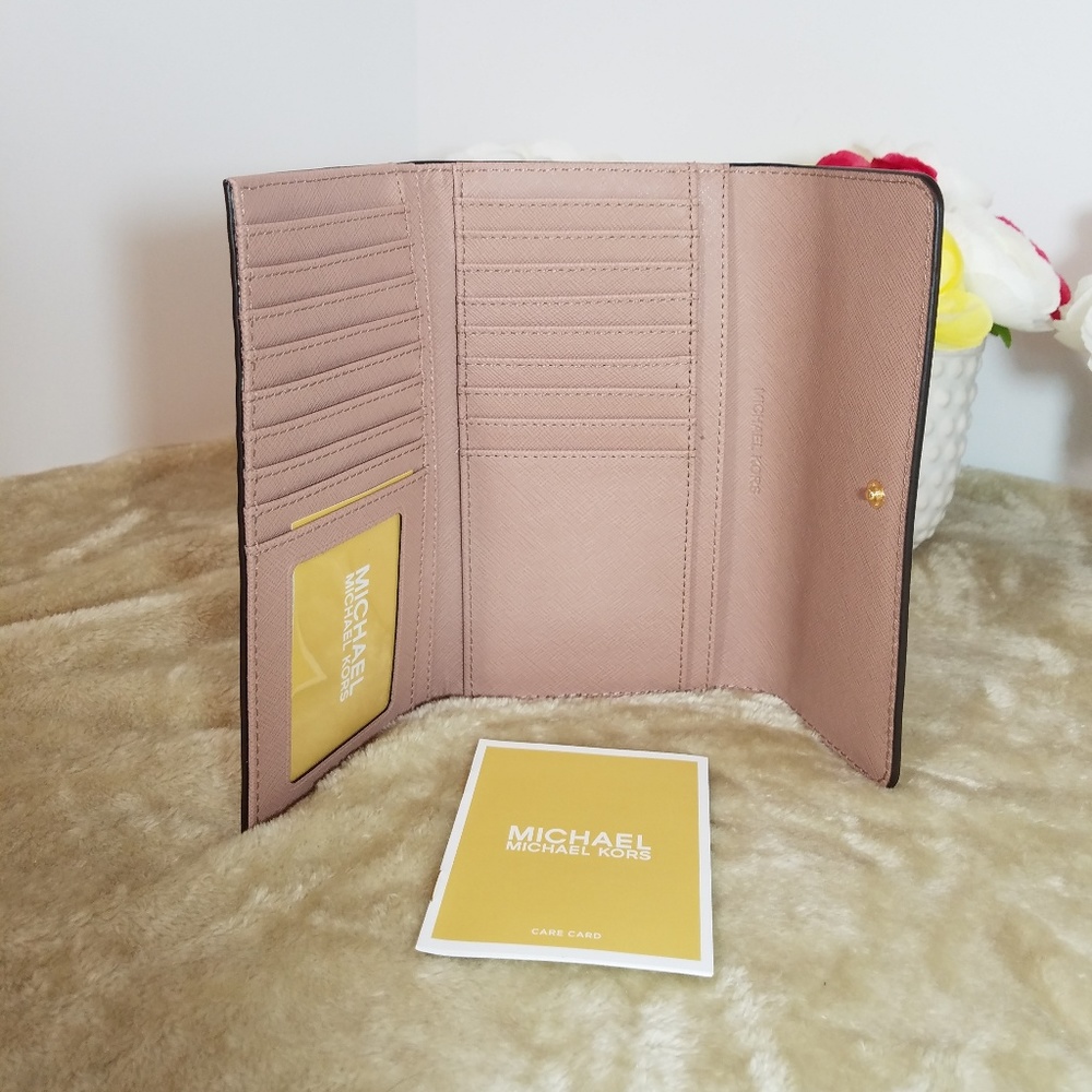 NWT Michael Kors Jet Set Travel Trifold Wallet - Picture 5 of 6